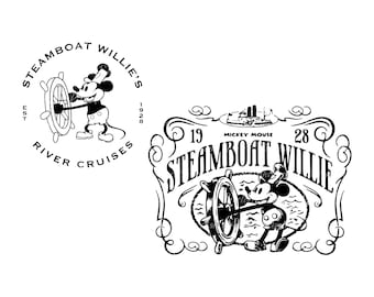 Retro Mickey Steamboat Willie Png, Svg For Cricut Sublimation, Mickey Png, Captain Mickey Png, Family Vacation Png and Svg