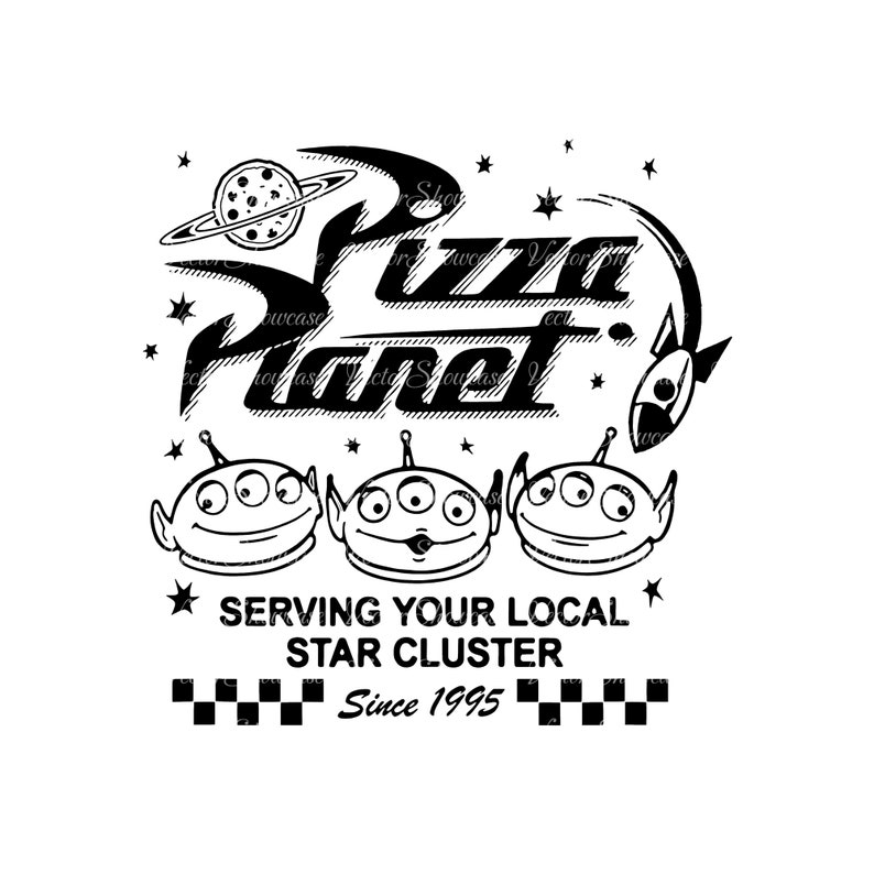 Pizza Planet Png, Aliens Png, Foods and Drinks Svg, Pizza Box Party Png, Pizza Restaurant Svg, Digital Download image 3
