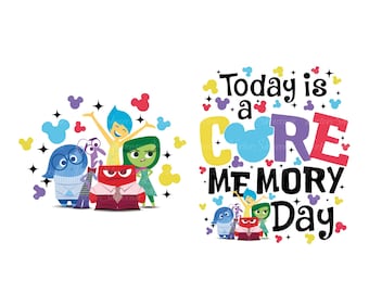 Today is a Core Memory Day Bundle Png, Inside Out 2 Png, All the Feels Png, Anger Sadness Joy Fear Disgust Anxiety Edebiri Envy Png