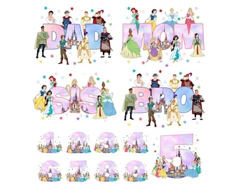 Bundle Custom Name Birthday Princess Png, Birthday Squad Png, Family Trip 2026 Png, Magical Kingdom, Birthday Girl Png, Family Vacation Png