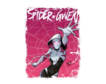Vintage The Amazing Spider Gwen Shirt Download | Digital Download | Spider Man Series PNG | Spider Gwen Stacy PNG Download