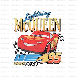 Cars Png, Lightning McQueen Png - Svg, Think Fast Cars Png - Svg, Png Cars Sublimation Design, Only Png, Digital File, Instant Download