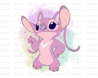 Stitch Angel Cute Clipart PNG -SVG, Tumbler & T-Shirt Instant Digital Download Sublimation or Print