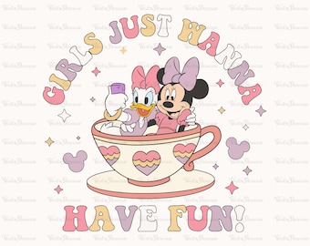 Girls Just Wanna Have Fun Png, Summer Vibes Svg, Groovy Style Svg, Beach Vibes Svg, Besties Svg, Sister Svg