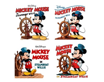 Mickey Steamboat Willie Png, Steamboat Willie Png, Mickey Png, Captain Mickey Png, Familienurlaub Png, Digitaler Download