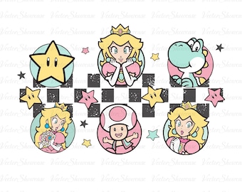 Princess Peach Svg , Princess Peach Png, Design For Shirt, Super Mario SVG, Digital Mario, Super Mario Design Png, Super Mario Svg