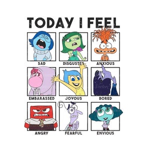 Inside Out 2 PNG, Inside Out 2 Anger, Joy, Disgust, Sadness, Fear, Ennui, Envy, Embarrassment, Anxiety, Inside Out Faces, Poster