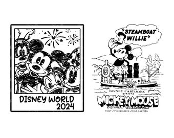 Vintage Family Vacation 2026 Svg Png, Steamboat Willie Png, Svg For Cricut Sublimation, Mickey Png, Captain Mickey Png, Friends SVG Bundle