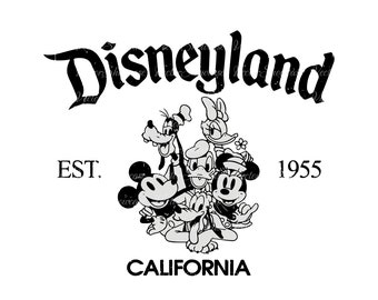 Retro Mouse and Friends Est 1955 Svg, Family Vacation Svg, Family Trip Svg, California Adventure, Comfort Colors Shirt Png, Vacay Mode Png