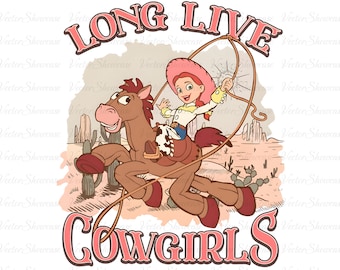 Retro Long Live Cowgirl Png, Cowgirl Png, Western Cowgirl Png, Der wilde Westen Png, Familienurlaub Png, Familienurlaub Png, digitaler Download