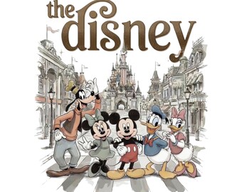Magisches Straßen Trip Shirt PNG, Cartoon Freunde zu Fuß Design, Freizeitpark Schloss Grafik, Erinnerungen machen, Maus und Freunde Reise Png