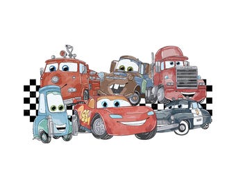 Cars Png, Lightning McQueen Png, Think Fast Cars Png, Png Cars Sublimation Design, Only Png, Digital File, Instant Download