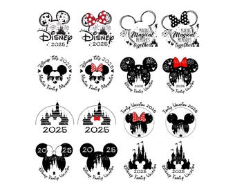 Bundle Family Trip 2025 Svg, Family Vacation Svg, Family Squad Png, Friend Squad Svg, Vacay Mode Svg, Magical Kingdom Png
