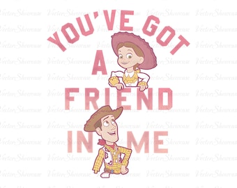 Retro Toy Story You've Got A Friend In Me Png, Toy Story Characters Group Matching, Woody, Buzz Lightyear, Bullseye, Png Digital Download