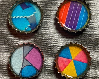 Upcycled Bottle Cap Magnets (set of 6)