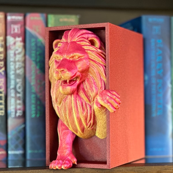 Buchstütze Löwe Gryffindor Harry Potter Raubkatze Buch Geschenk Merch Zauberer