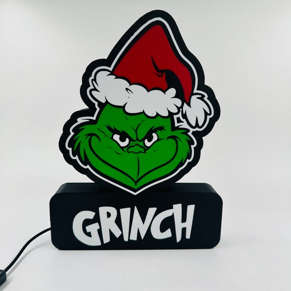 Grinch LED Lampe Weihnachten Tischlampe Home Decor Licht Leuchte