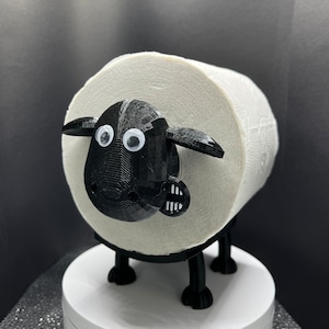 Dora - Toilet paper holder sheep | Toilet paper decoration black | Toilet roll holder WC | Spare roll holder