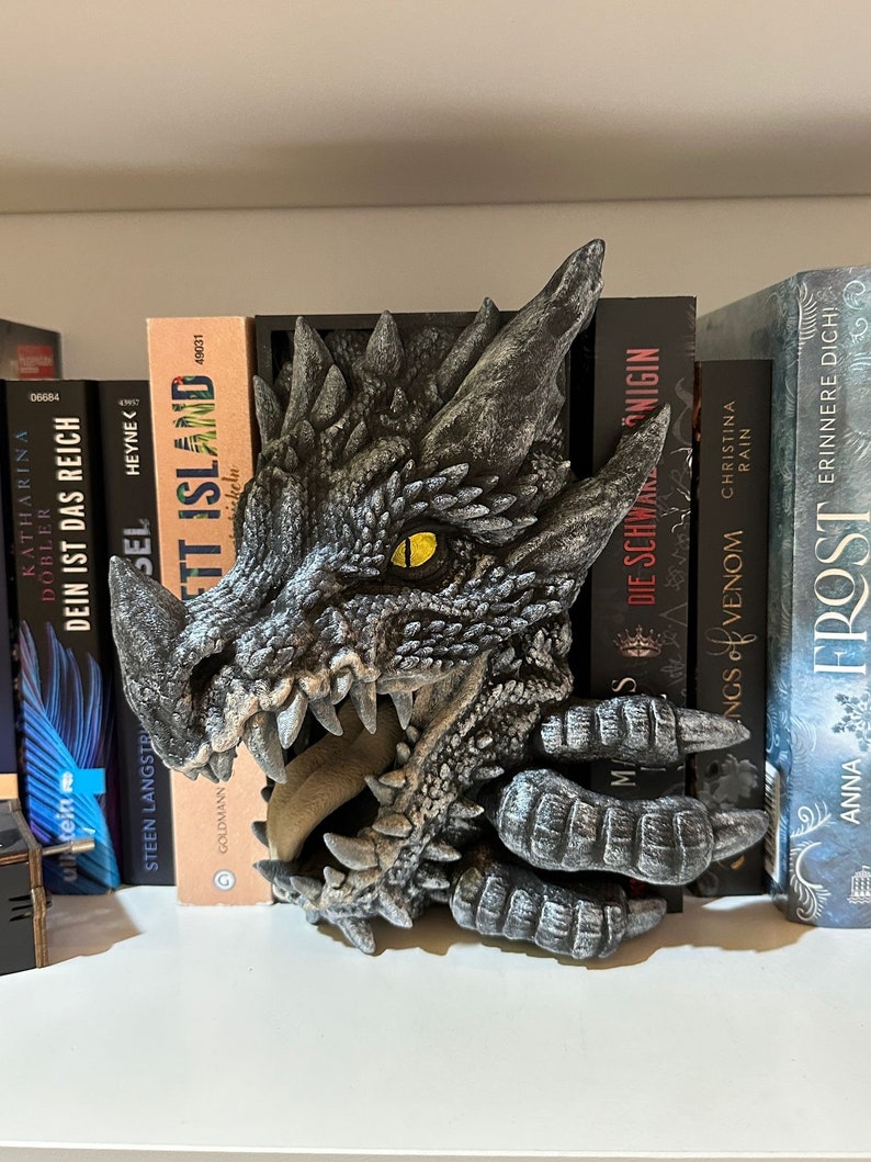 Drachen Buchstütze Fourth Wing Merch Fantasy Feuer Bild 5