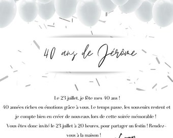 Carte d’anniversaire