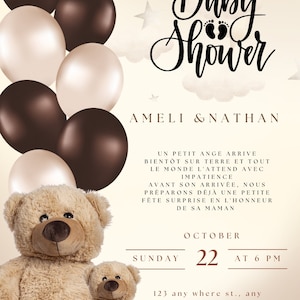 Carte baby shower invitation baby shower