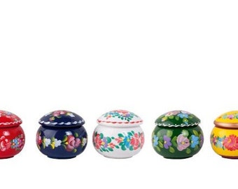 Hand painted Jewelry box Natural wooden Hungarian souvenirs gift