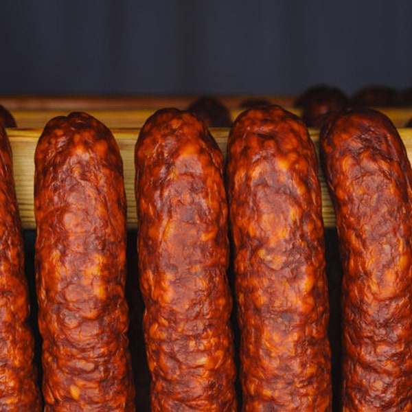 2 kg Köstliche ungarische hausgemachte geräucherte Wurst Völlig natürliche hausgemachte geräucherte Fleischsnacks | KOSTENLOSE schnelle LIEFERUNG