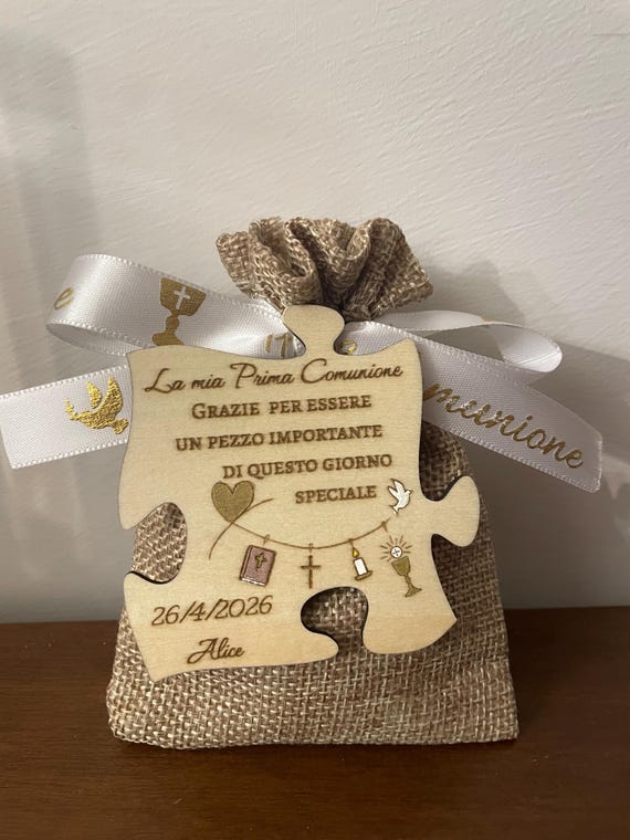 First Communion Favors - Personalized Wooden Magnets