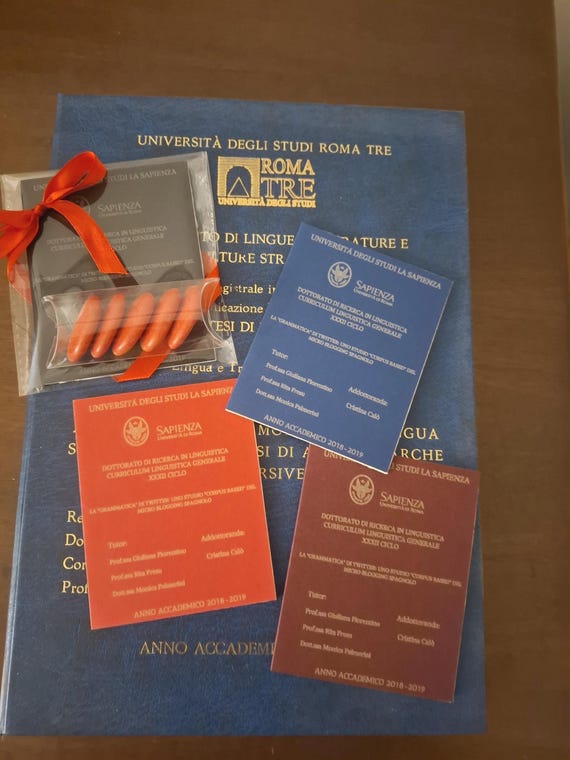 Custom thesis magnet | Graduation favor | Thesis cover magnets