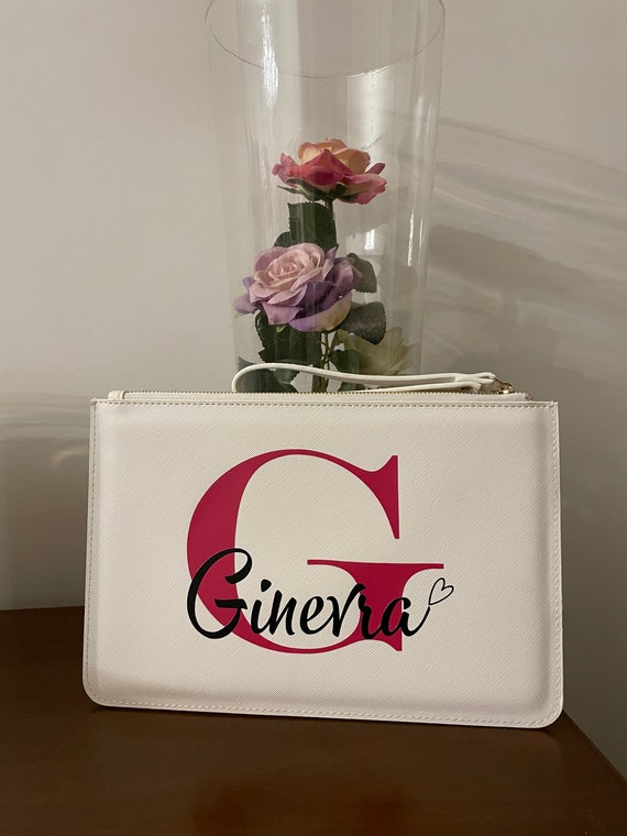 Wrist clutch bag customizable with name (gift ideas for women)
