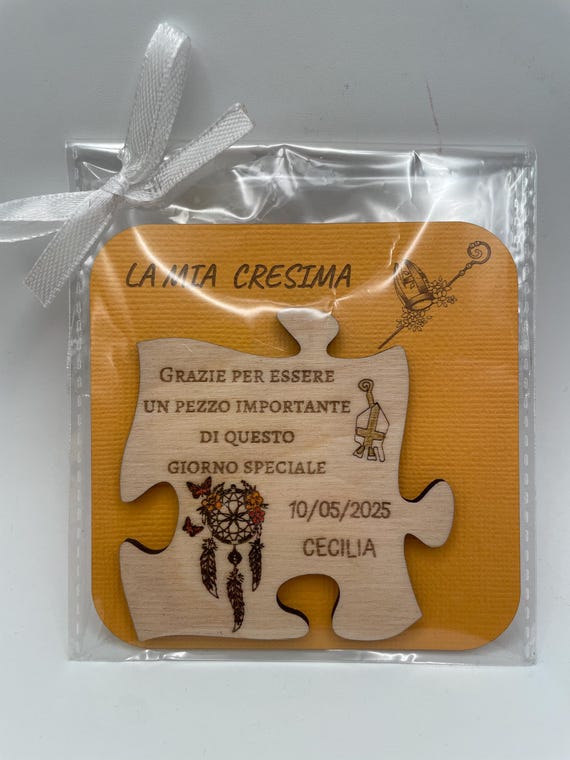 Confirmation favors for girls or boys - Personalized wooden magnets "Dream Catchers"