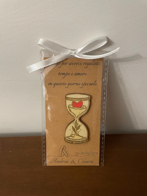 Segnaposti nozze  - Calamite in Legno personalizzate