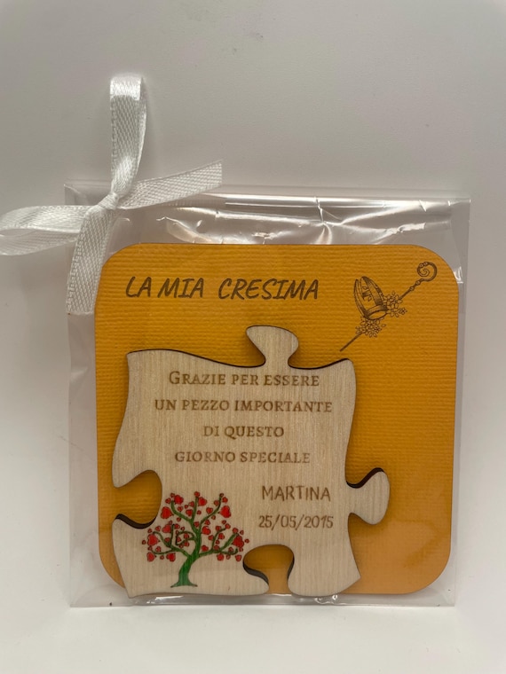 Confirmation favors for girls or boys - Personalized wooden magnets with the theme "Tree of life"