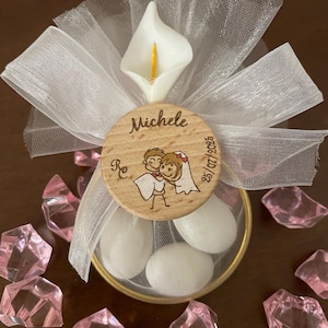 Segnaposti Matrimonio- Calamite in Legno personalizzate "Puzzle di cuori"