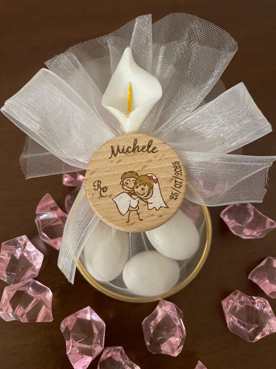 Wedding Place Cards - Personalized Wooden Magnets "Heart Puzzle"
