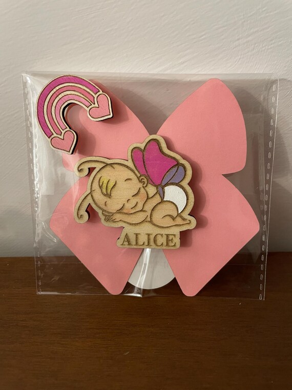 Birth and Baby Shower Favors - Personalized Wooden Magnets