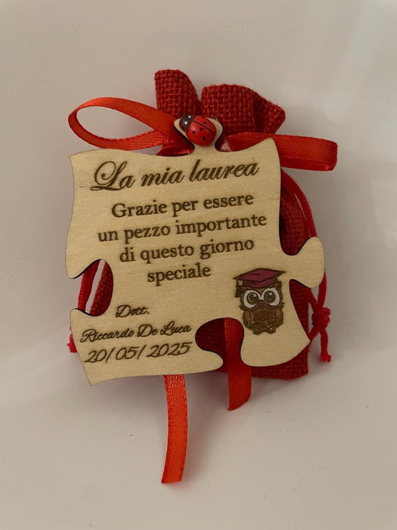 Graduation Favors - Personalized Wooden "Puzzle Piece" Magnets