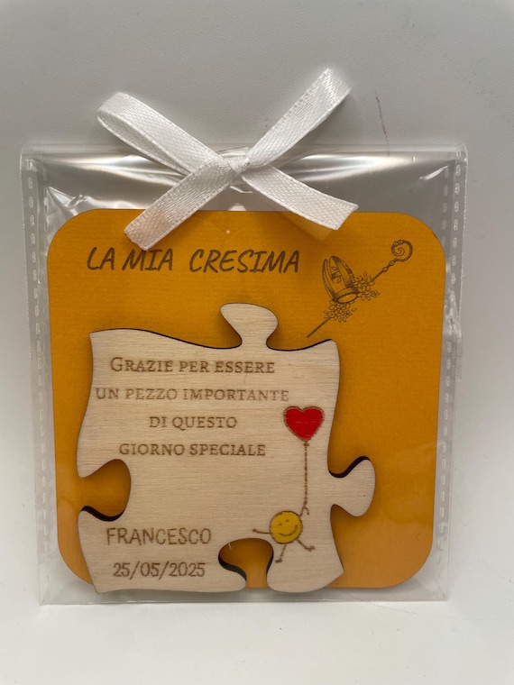 Confirmation Favors for Girls or Boys - Personalized Wooden Magnets "Emoji"