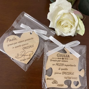 Cartões de lugar de madeira personalizados - Casamento