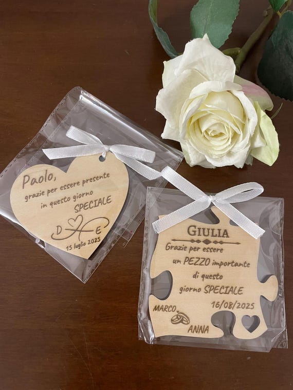 Personalized Wooden Place Cards - Wedding