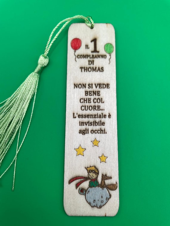 Baby First Birthday Gifts - Personalized Wooden Bookmarks