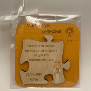Gastgeschenke zur Erstkommunion – personalisierte Holzmagnete