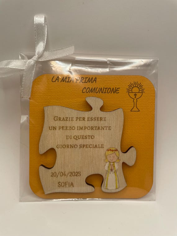 First Communion Favors - Personalized Wooden Magnets