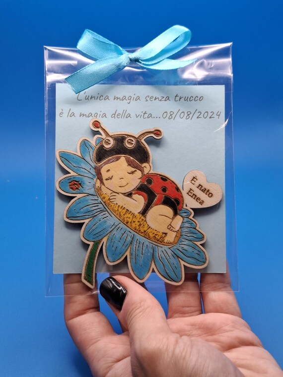 Baby Shower Favors - Personalized Wooden Magnets