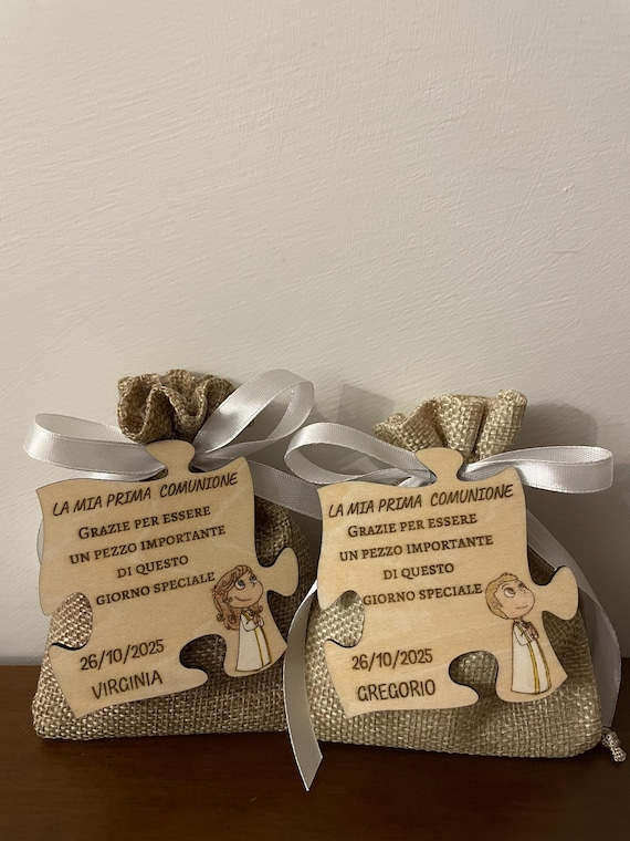 First Communion Favors - Personalized Wooden Magnets