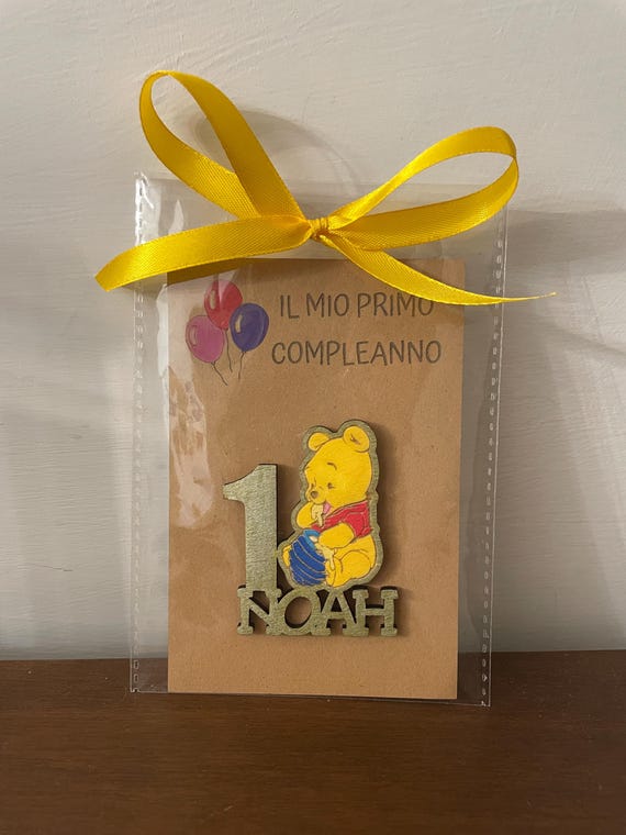 First birthday favors for boys or girls - Personalized wooden magnets