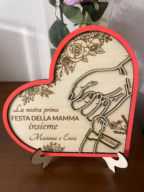 "First Mother's Day" wooden ornament (Mother's Day gift idea)