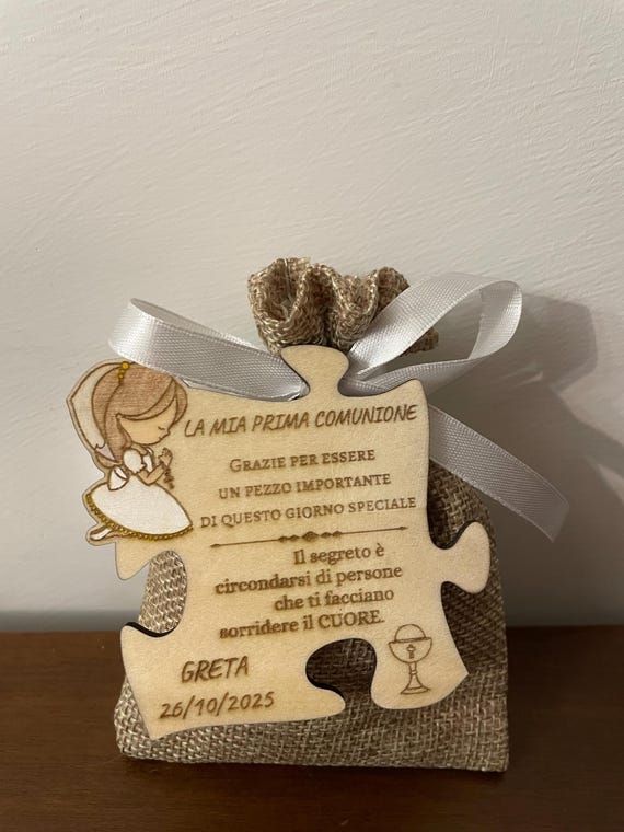 First Communion Favors - Personalized Wooden Magnets