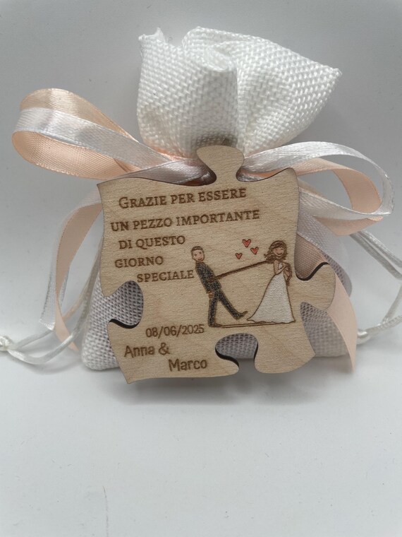 Wedding Favors - Personalized Wooden Magnets