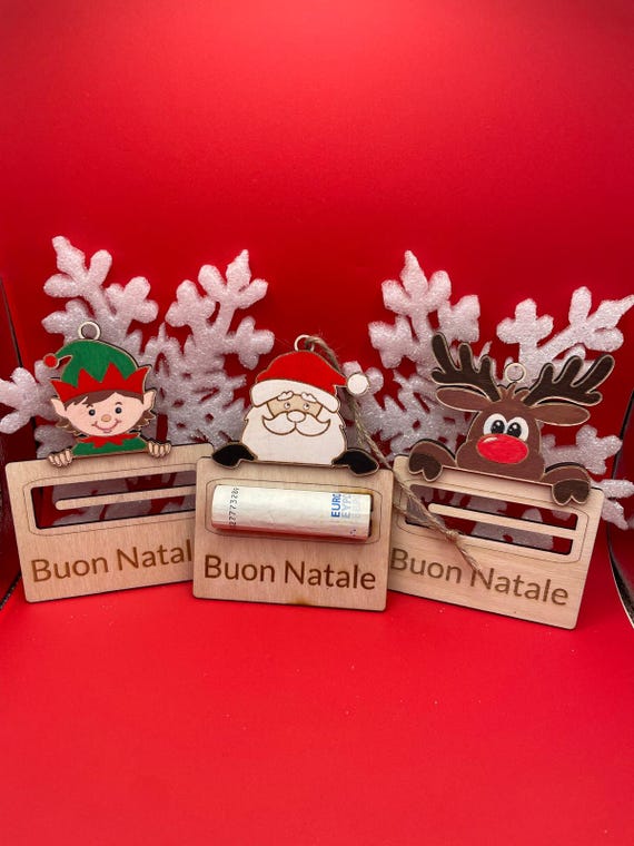 Personalized Christmas money holders with name